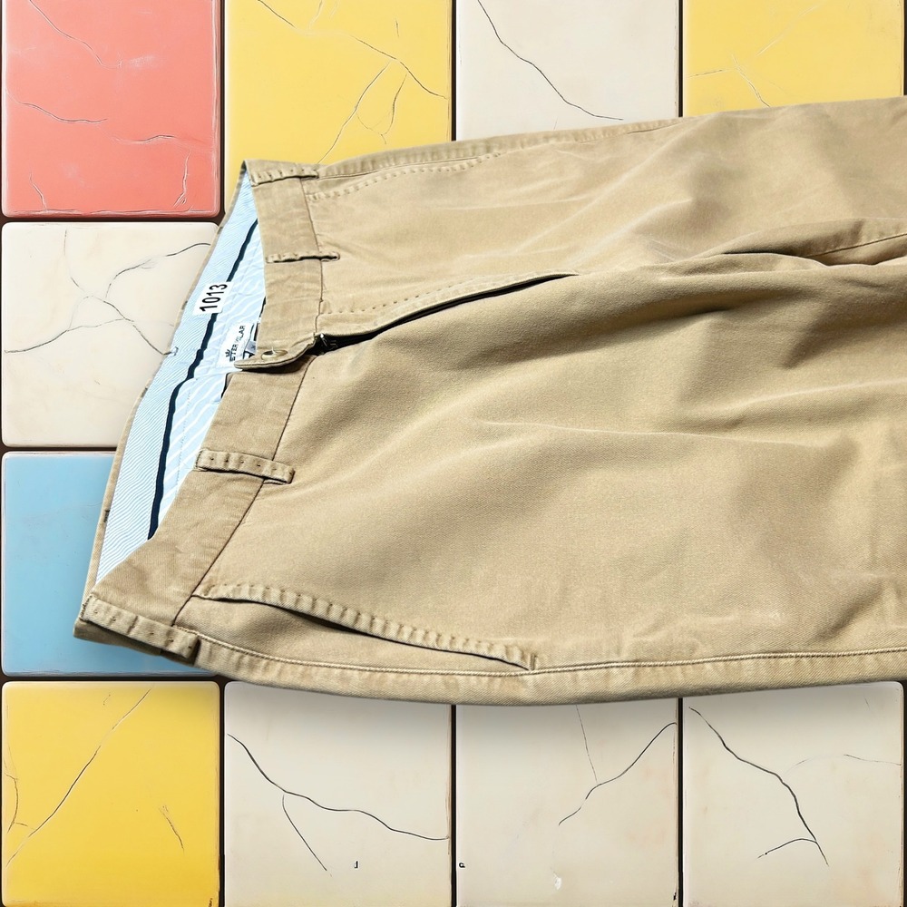 Peter Millar Golf Performance Pants Y2K Men 36 X 27 Beige Khaki Cotton Trousers - Picture 13 of 13